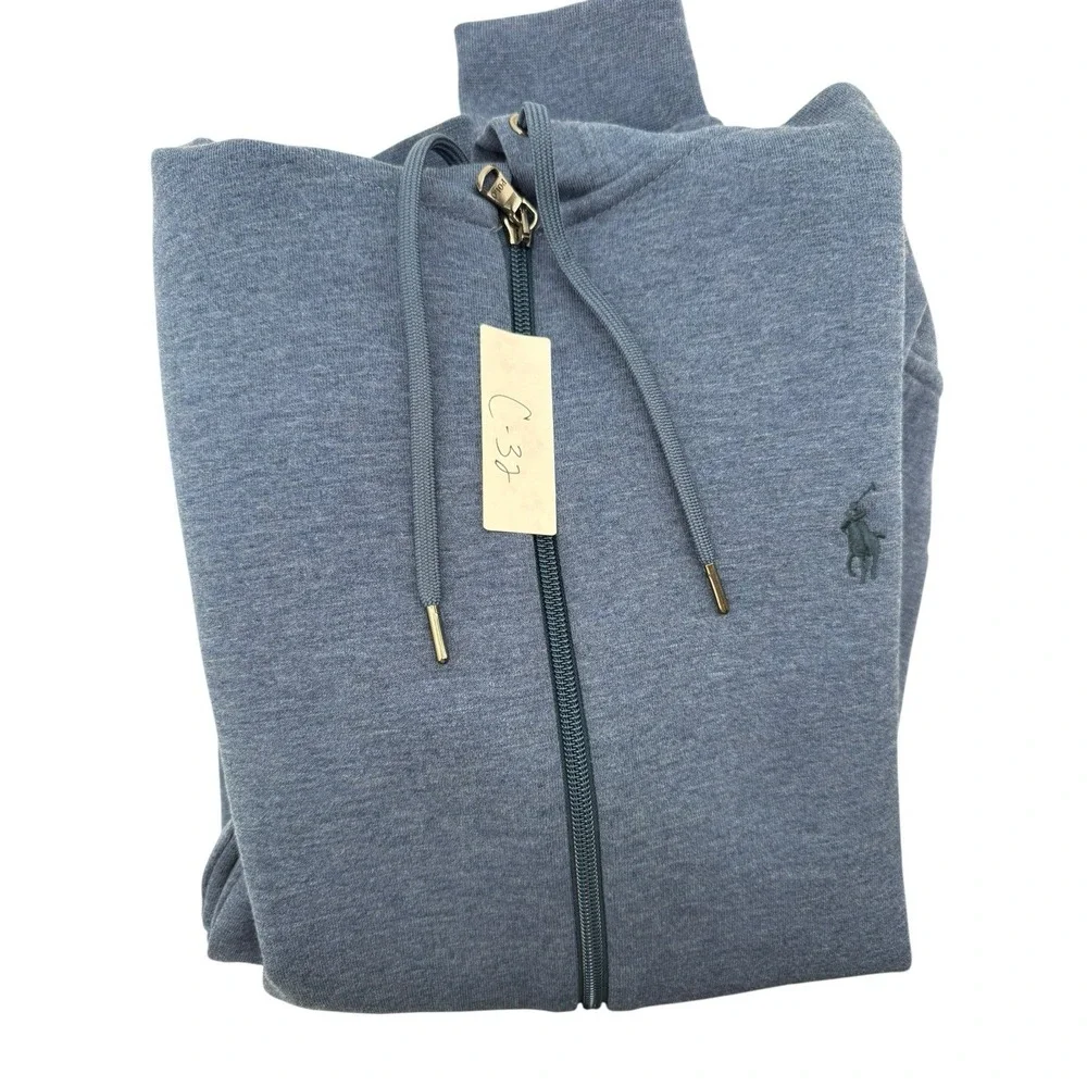 Polo Ralph Lauren Double Knit Hoodie Modern Blue Heather Sz:S